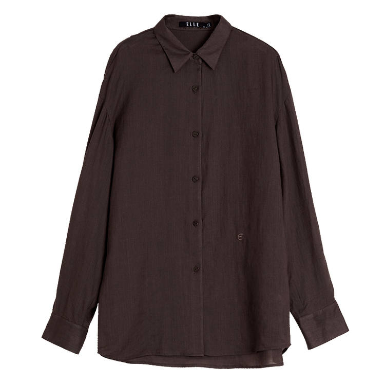 ELLE Shirts Women's Pointed Collar Moderate Shirt