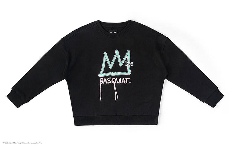 Lee Sweatshirts Women's Black Crew Neck Moderate Regular