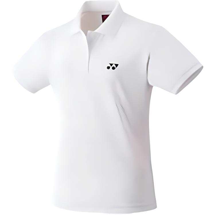 YONEX Polo Shirts Women's White Polo Collar Moderate Straight Fit