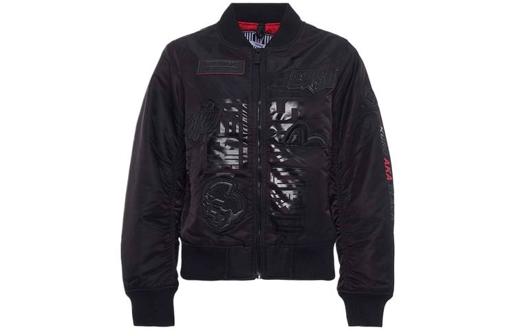 EVISU EVISU Jackets Women's Black Baseball Collar Moderate Other