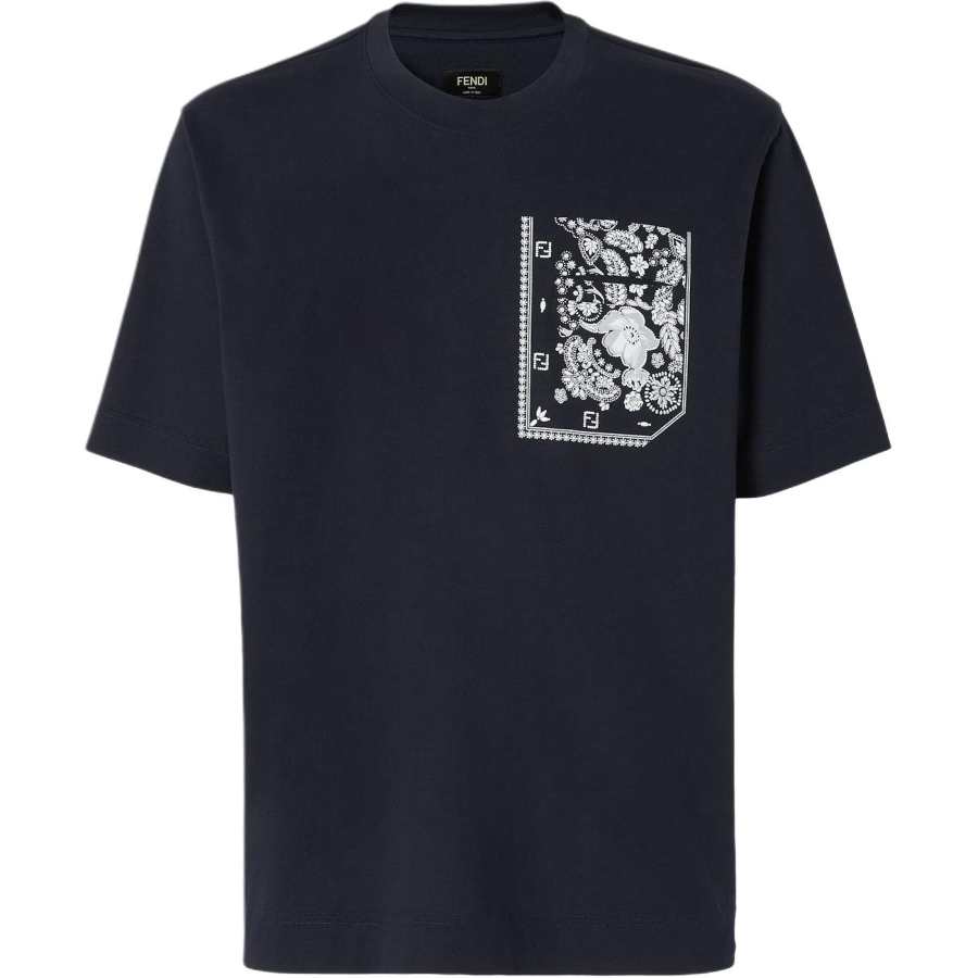 FENDI Bandana Printed Crewneck T Shirt