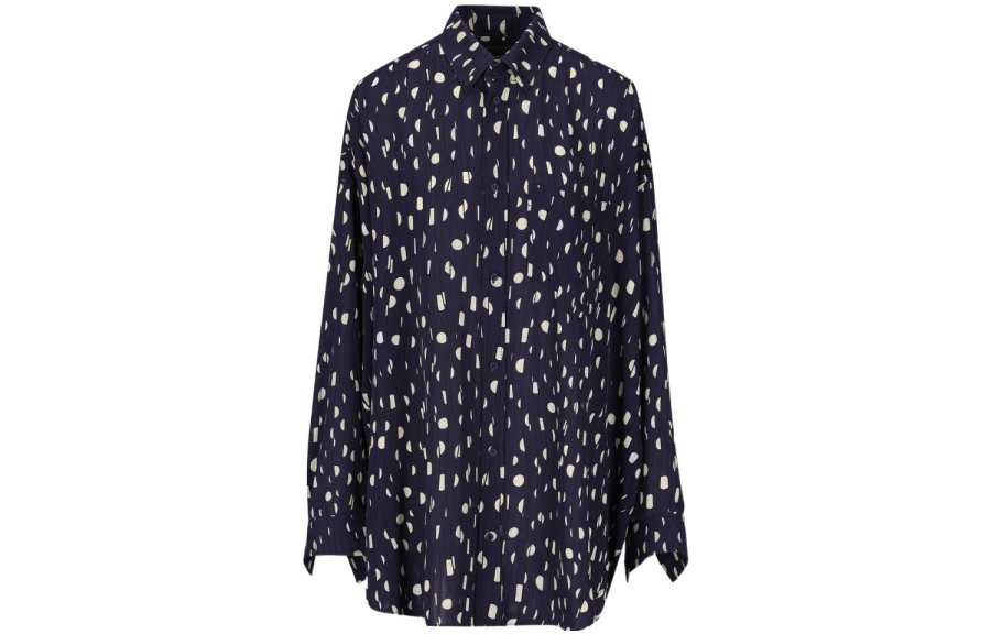 Balenciaga Polka Dot Print Long Sleeved Shirt