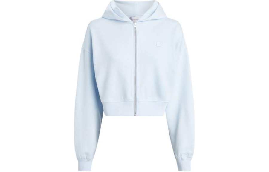 CALVIN KLEIN Kadın Ck Embro Badge Fermuarlı Sweatshirt Jackets & Coats Women's Blue