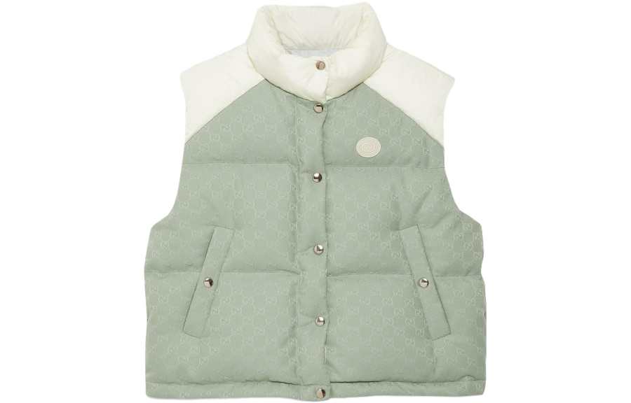 GUCCI GUCCI Monogrammed Button-Up Padded Vest