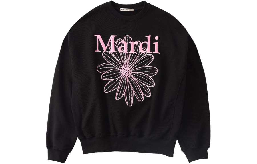 MARDI MERCREDI Sweatshirt Korean Style Women's