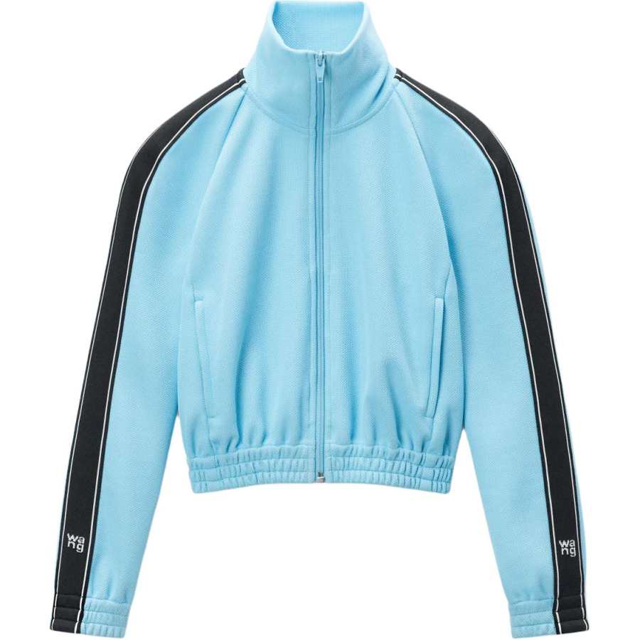 Alexander Wang logo-tape cropped track jacket