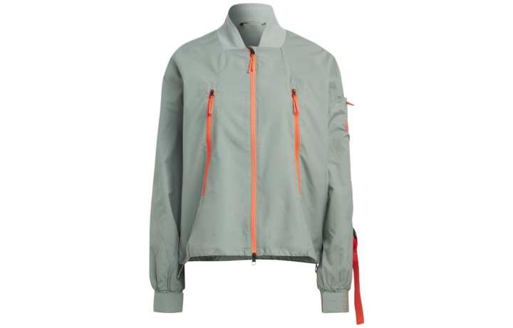 Adidas Adidas CITY ESCAPE Jackets Women's Silver Green Baseball Collar Moderate Other