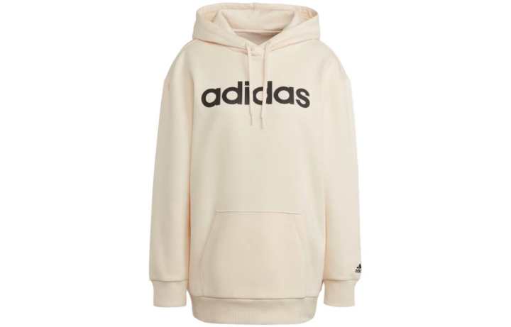 Adidas Adidas Essentials Oversize Fleece Hoodie Sweatshirt Women's Beige