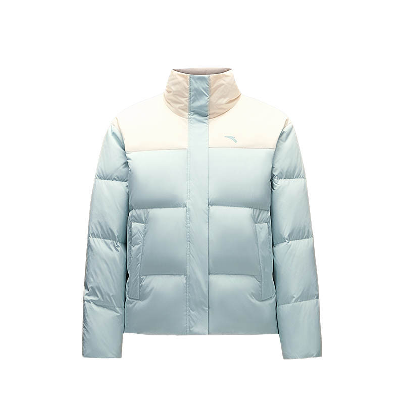Anta Variety Training Collection Down Jacket Women's Vanilla Rice White/Seafoam Green