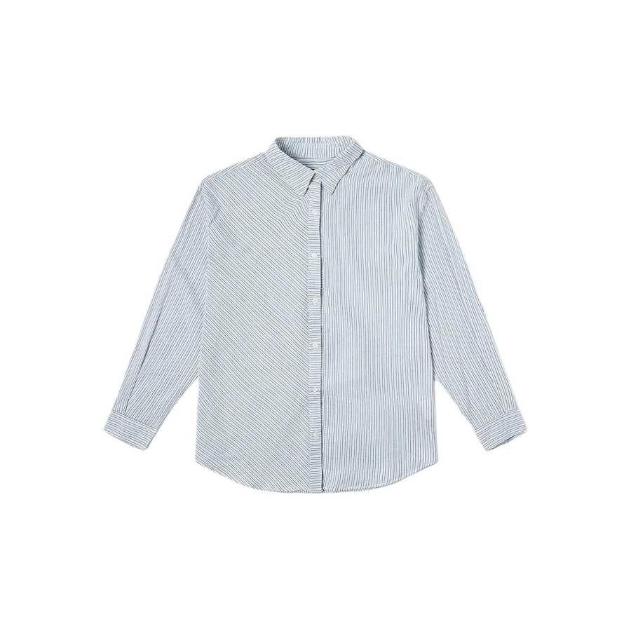 Vans Vans Shirts Women's White/Blue Lapel Moderate Other