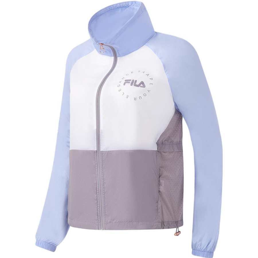 FILA Jackets Women's Light Blue Stand Collar Moderate Other