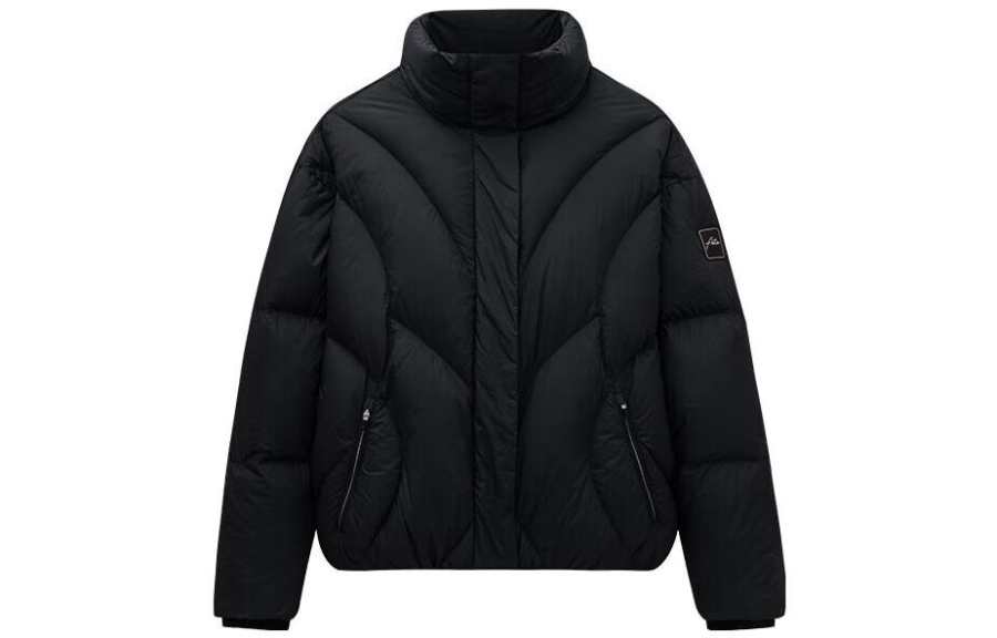 ANTA Variety Training Collection Down Jackets Women's Black Stand Collar Moderate Down Jacket