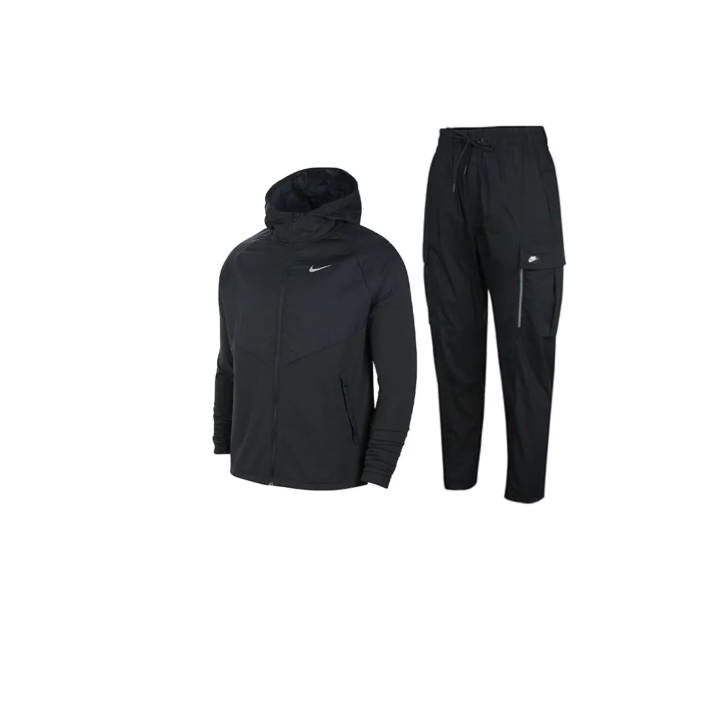 Nike Nike Running Training Fleece Lined Thermal Jackets & Coats With Large Pocket Solid Color Cargo Pants Casual Sportswear