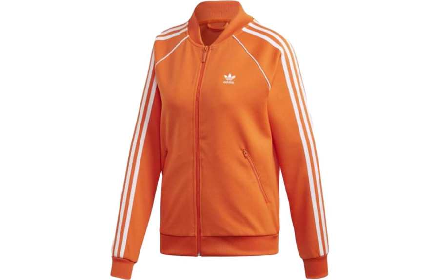 Adidas Adidas Jackets Women's Orange Stand Collar Moderate Workwear