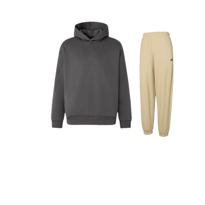 Adidas Adidas THE 2024 COLLECTION CHAPTER 02 Collection Letter Logo Fleece Lined Hooded Loose Fit Solid Color Elastic Pants