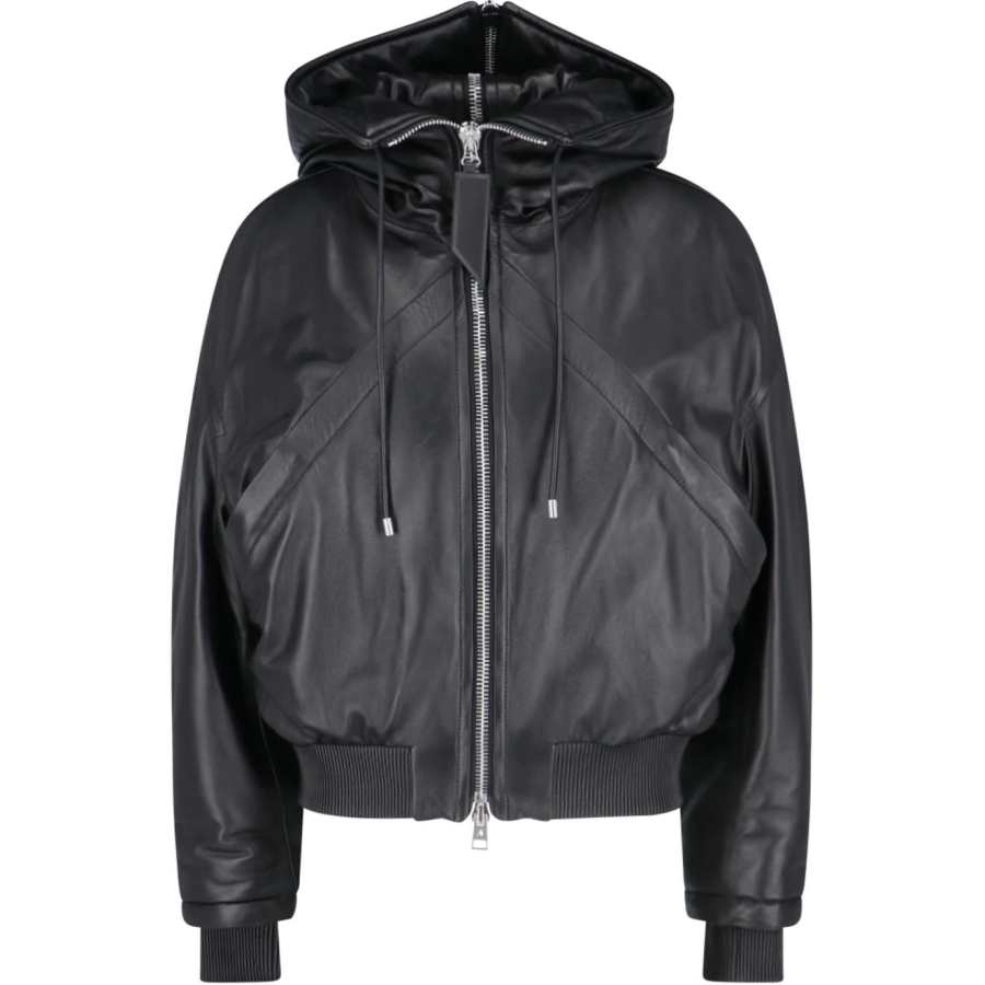 The Attico Zip Up Hooded Bomber Jacket