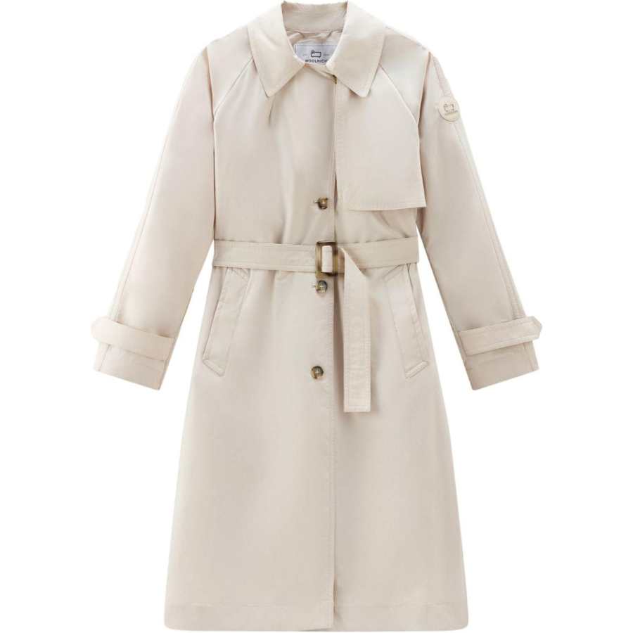 WOOLRICH Single breasted Belted Trench Coat