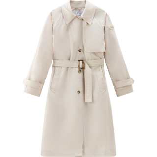 WOOLRICH Single breasted Belted Trench Coat