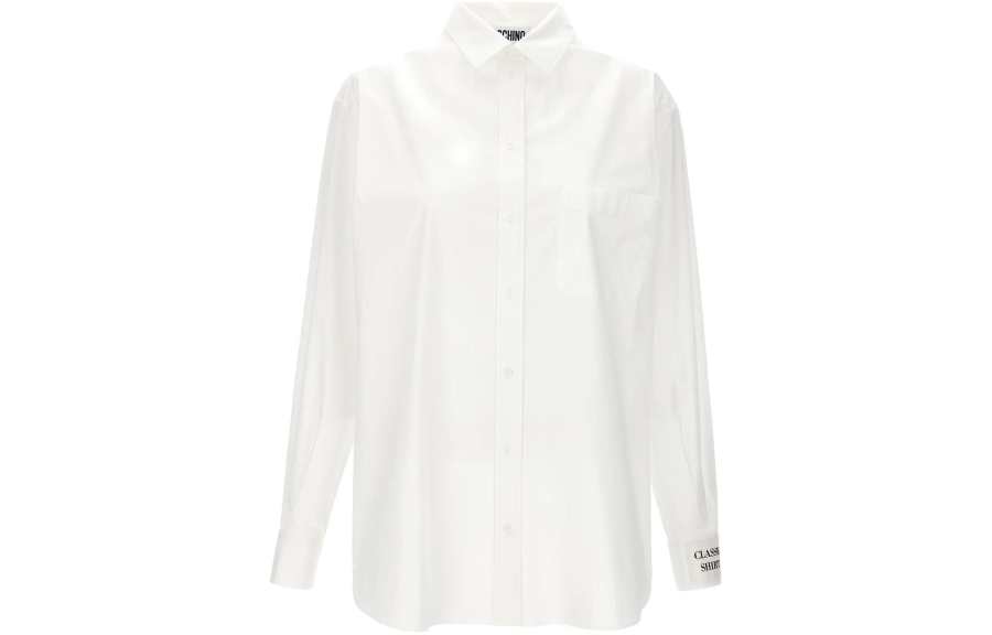 MOSCHINO MOSCHINO Poplin Collared Short Sleeve Shirt