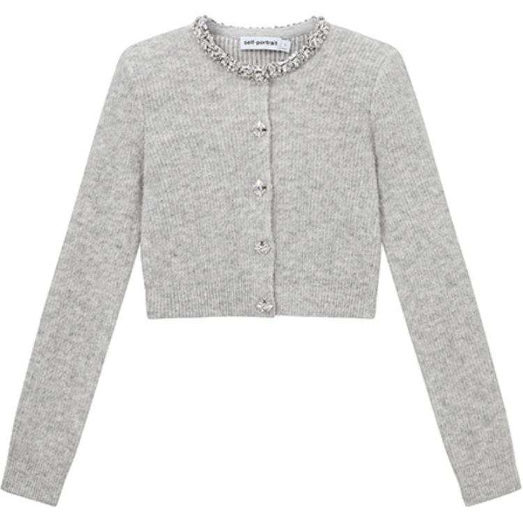 Self-portrait Self portrait Knitwear Women's Light Gray