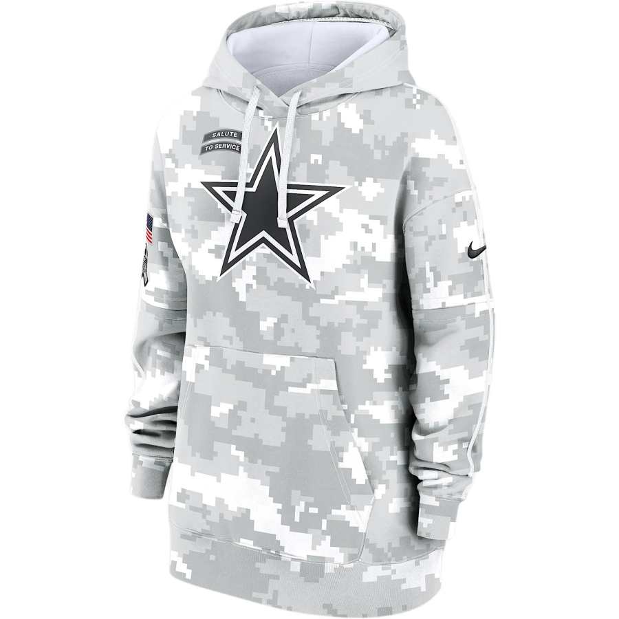 Nike Nike Dallas Cowboys Salute To Service Primary Edge Club Women's Nike Nfl Pullover Hoodie