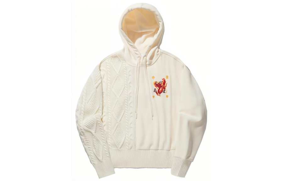 Li-Ning Li Ning Sweatshirts Women's Ecru Hooded Moderate Regular