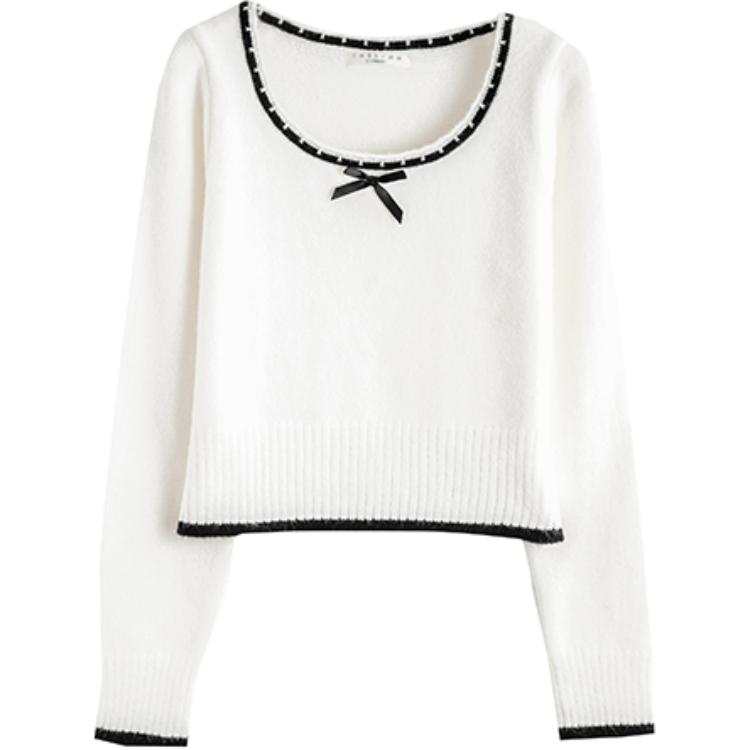 Tonlion Knitwear Women's Ecru Crew Neck Moderate Other