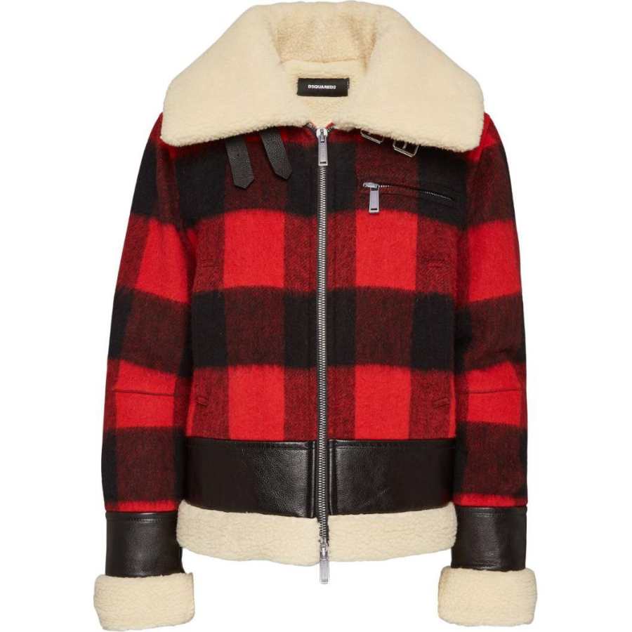 DSQUARED 2 DSQUARED2 Tartan print Shearling Jacket