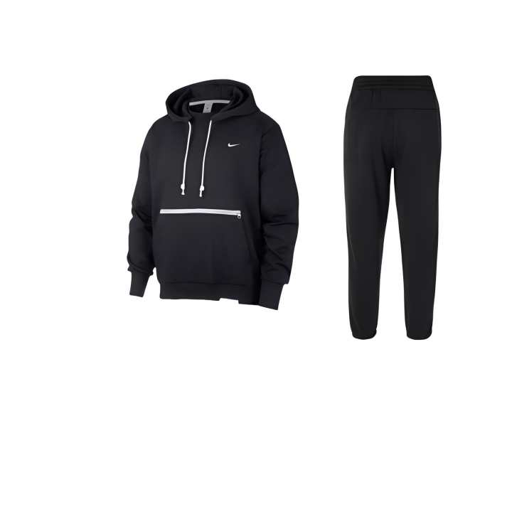 Nike Nike Standard Issue Basketball Hooded Pullover Long Sleeved Top With Elastic Cuff And Fleece Lined Pants