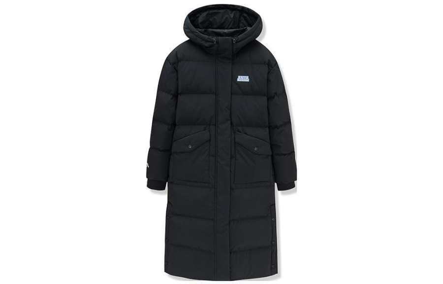 ANTA Life Collection Down Jackets Women's Black Hooded Thickened Other