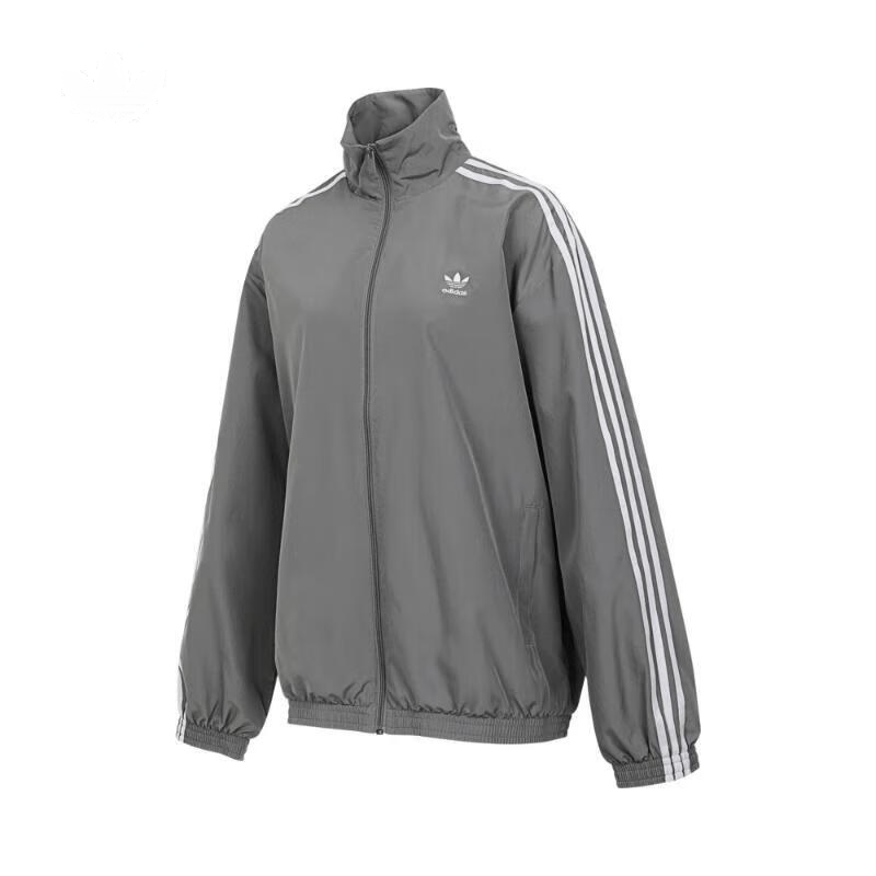 Adidas Originals Classics 3 Stripes OVERSIZED TT Jacket Women's Gray
