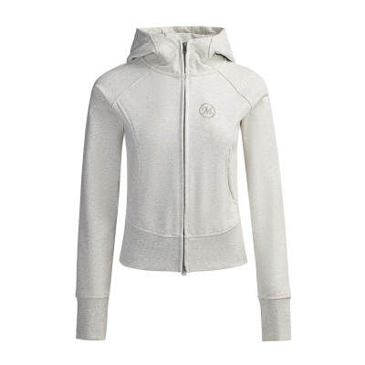 MOOD BERRY Sweatshirts Women's Hooded Moderate Cardigan