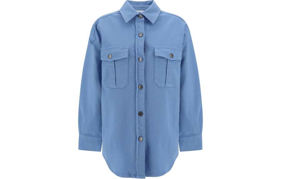 PAROSH Shirts Women's Blue Lapel Moderate Other