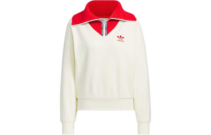 Adidas Originals x FEIFEI RUAN Crewneck Top Sweatshirt Women's Ivory White