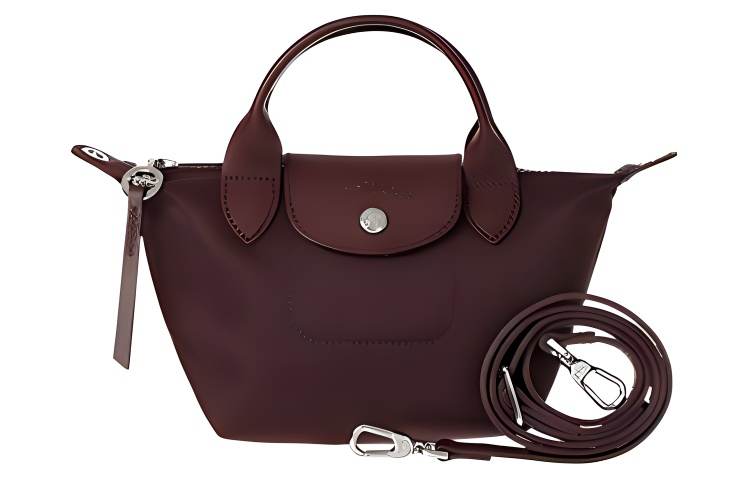 LONGCHAMP Le Pliage Néo Fabric Dumpling Bag Handbag Mini Women's Dark Red