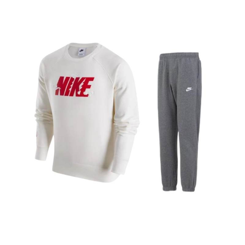 Nike Nike CNY Collection FW23 Year Of The Dragon Logo Cuffed Crew Neck Sweatshirt Elastic Cuff Mid Rise Pants