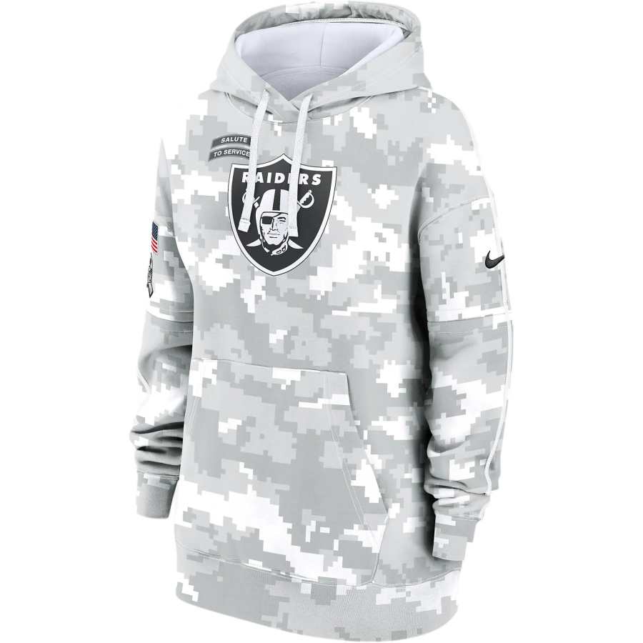 Nike Nike Las Vegas Raiders Salute To Service Primary Edge Club Women's Nike Nfl Pullover Hoodie