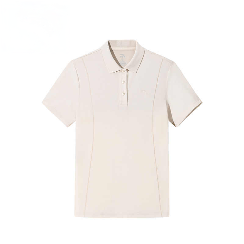 Anta Sports Lifestyle Collection Comprehensive Training Collection Polo Shirt Women's Light Sand Khaki