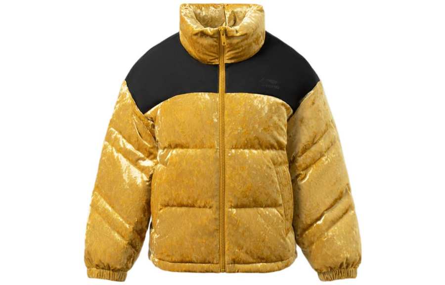 Li-Ning Li Ning Down Jackets Women's Yellow Stand Collar Other