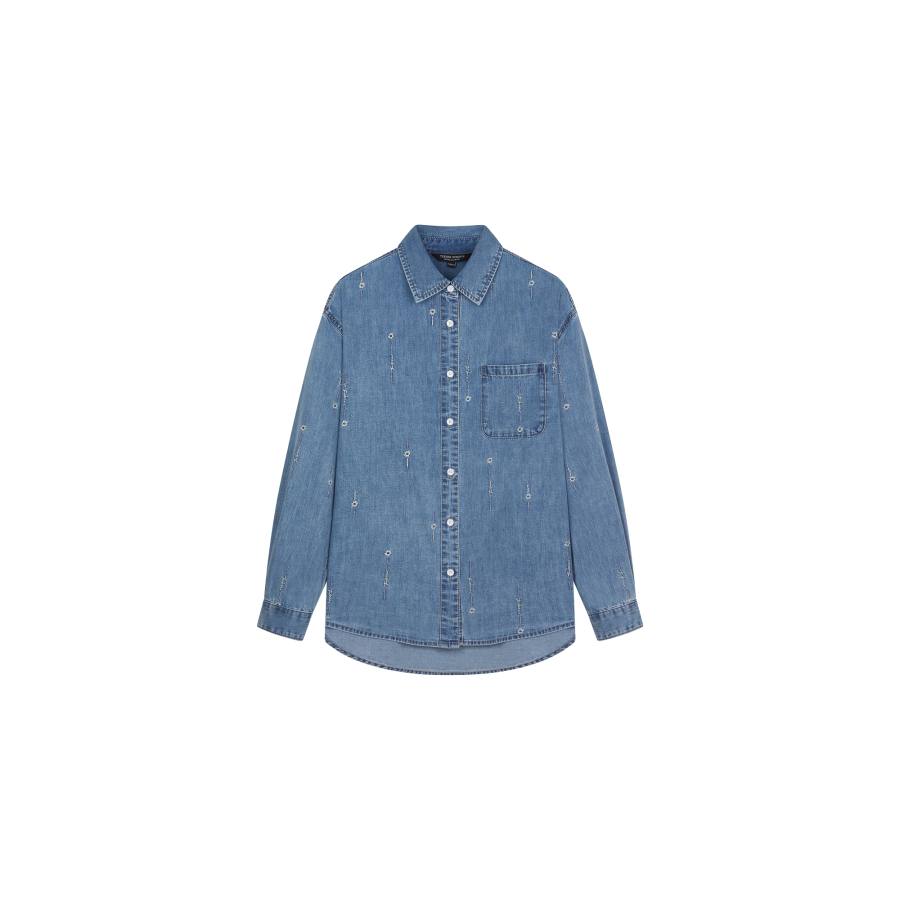 Teenie Weenie Shirt Women's Medium Blue