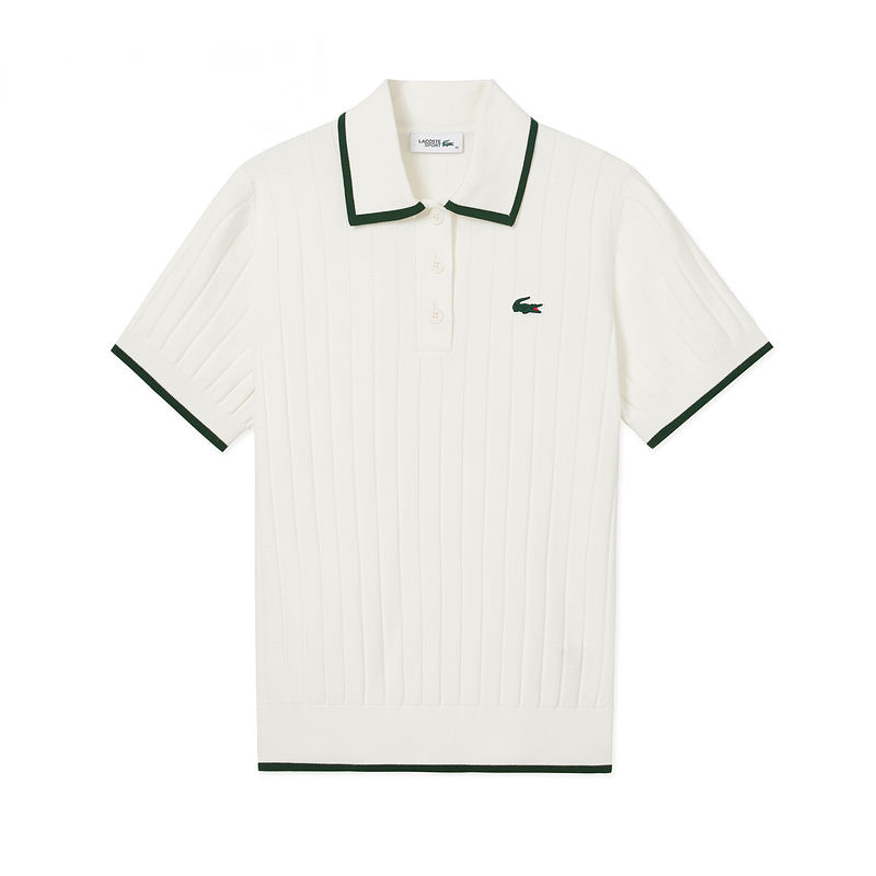 LACOSTE LACOSTE Ribbed knit Polo Shirt