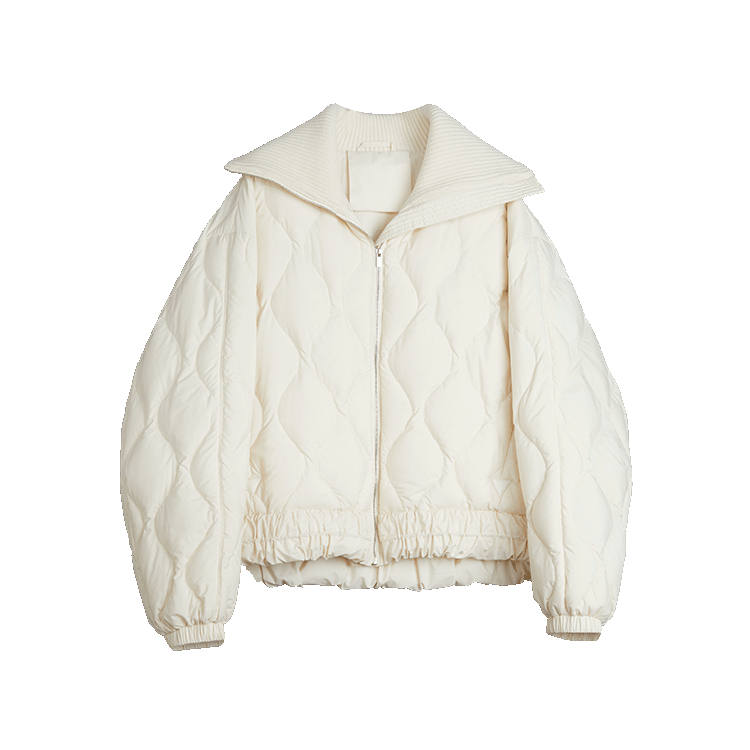 ELLE ELLE Down Jackets Women's Ecru Lapel Moderate Other