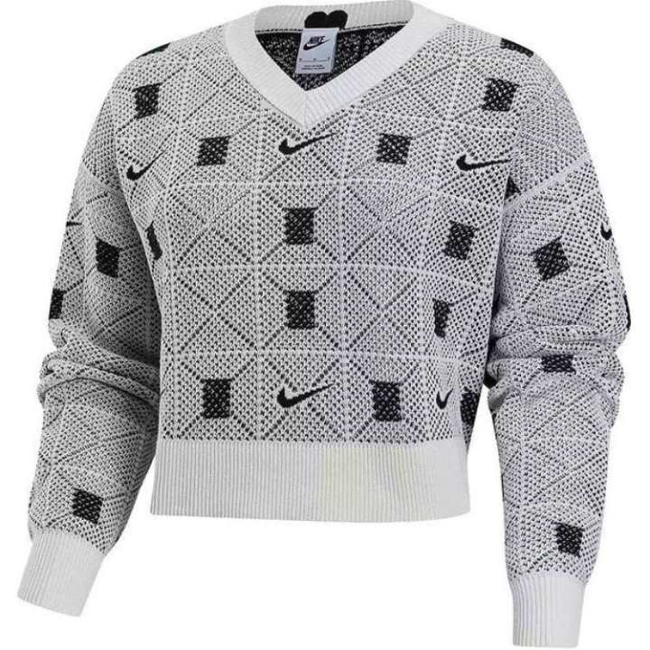 Nike Nike geometric-pattern V-neck sweater