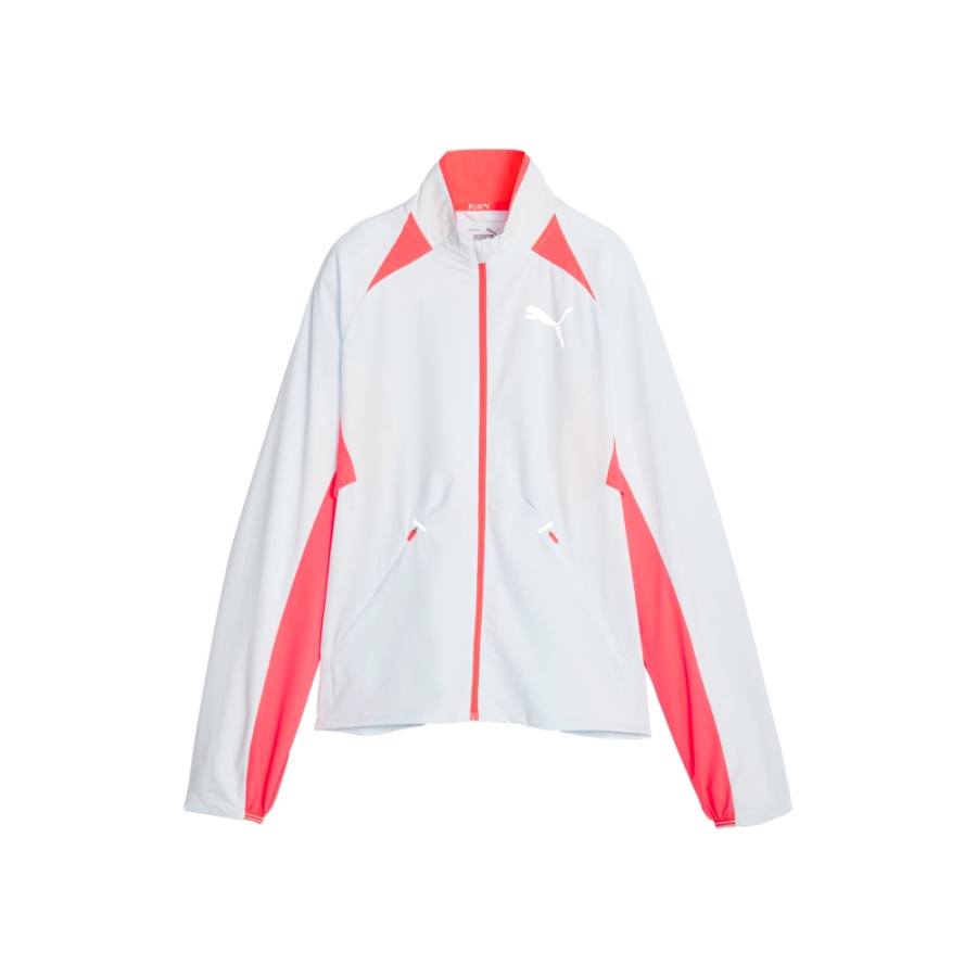 PUMA PUMA T7 Jackets Women's Fire Red Stand Collar Moderate Wind Shell