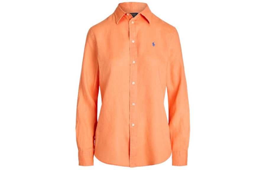 Polo Ralph Lauren SS24 Shirt Loose Fit Women's Orange
