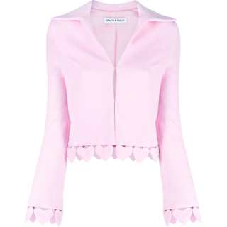 Mach & Mach love-heart hem cropped jacket