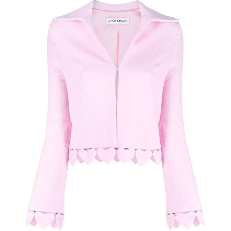 Mach & Mach love-heart hem cropped jacket