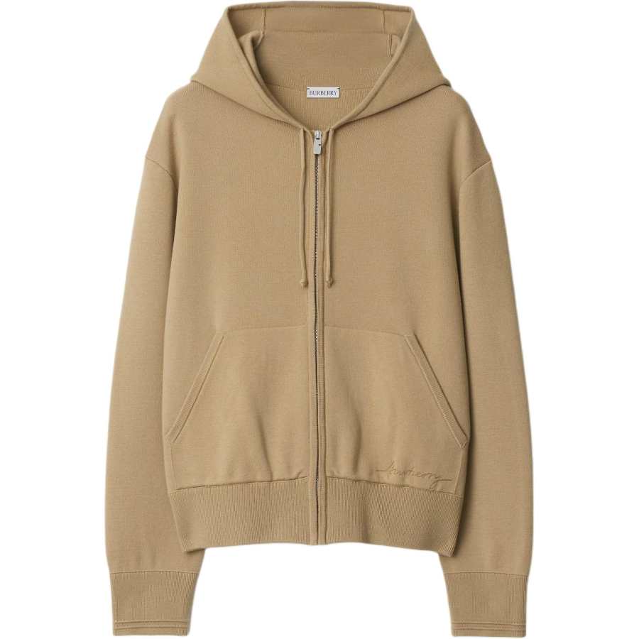 Burberry wool-blend zip hoodie
