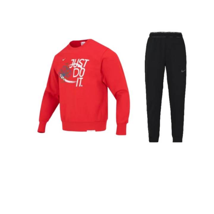 Nike Nike CNY Dri Fit Standard Lssue Letter Print Basketball Crew Neck Pullover Fleece Lined Long Sleeved Elastic Cuff Pants