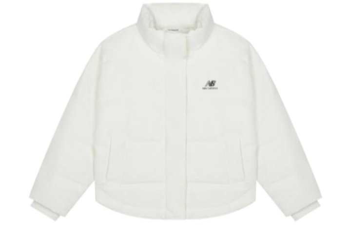 New Balance New Balance Down Jackets Women's White Stand Collar Moderate Parka Down Jacket
